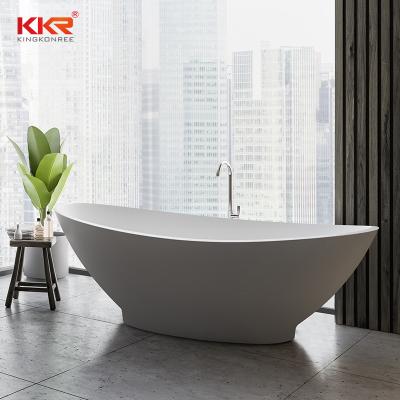 China soft & Free Custom Luxury Faux Free Standing Artificial White Marble Marble Acrylic Resin Bathtub Solid Bathroom Bathtub for sale