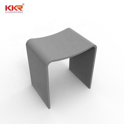 China Solid Stool KKR U Bathroom Stool Acrylic Solid Outdoor Vanity Shower Stool for sale