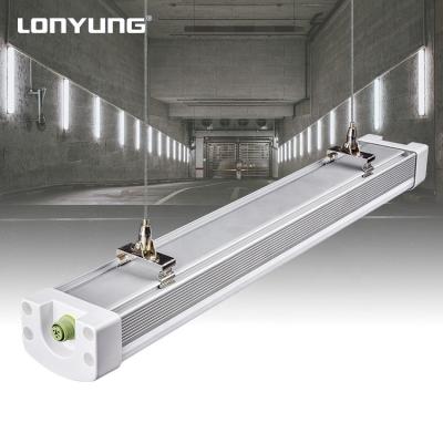 China Aluminum Warehouse Body 60w 80w 120w Smd2835 Office Store Led Tri Batten Proof Light Triproof Tubes Lamp Fixture for sale