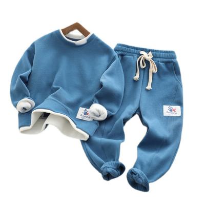 China QUICK DRY Kids Clothes Sport Suit 2 Pcs Fashion Baby Boy And Girls Dressing Sets Long Sleeve Cotton Hoodies To Sweat Suits for sale