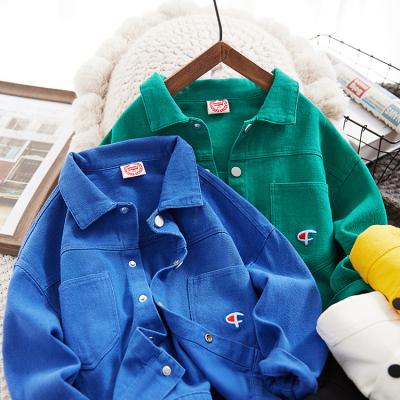 China Breathable Boys Fashion Spring And Autumn Cartoon Baby Denim Jackets Coats For Kids Girls Girls Casual Jacket for sale