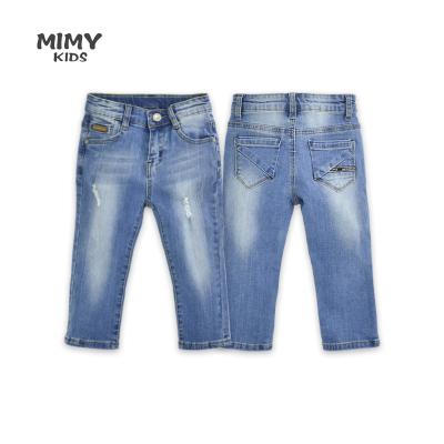 China Breathable Hot Sales Spring Summer Denim Long Pants Toddler Boy Skinny Blue Jeans Kids Boys for sale