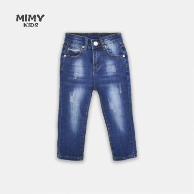 China Spring New Breathable Wholesale Denim Spring Kids Pants Trousers Cotton Casual Ripped Jeans For Kids Boys Baby Jeans for sale