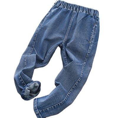 China New Breathable Baby Boy Jeans Spring Match Foreign Style Long Pants Children's Casual Pants Stretch for sale