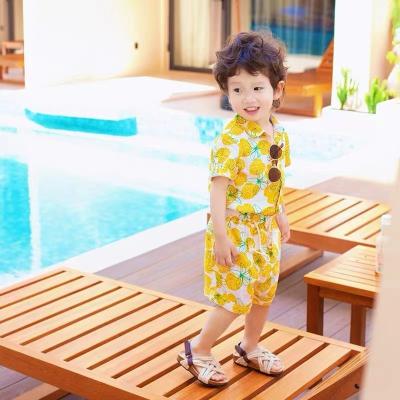 China Anti-pilling Baby Shirts 2022 Kids Clothes Boy Sets 2pcs Spring Summer Boy Clothing Sets With Applique for sale