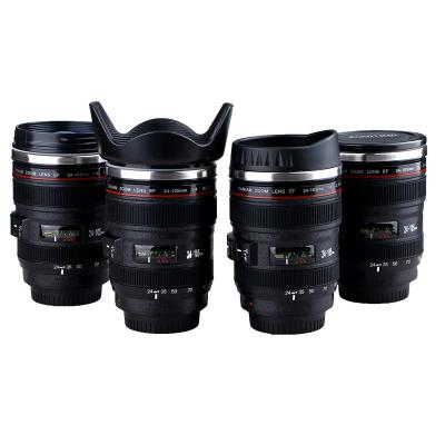 China Eco Friendly Hot Selling Viable 400ml Stainless Steel Lens Coffee Mug Dslr Camera Lens Mug With Custom Logo for sale