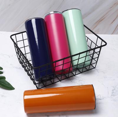 China Sustainable Wholesale Double Wall Vacuum Insulated Slim Lean Stainless Steel Tumbler 20oz Tumbler for sale