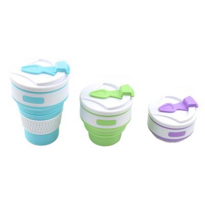 China Sustainable Folding Magic Sport Silicone Eco-Friendly Portable Lids Collapsible Water Coffee Cups for sale