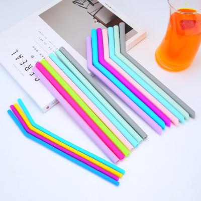 China Food Grade Lfgb Silicone Sustainable Colorful Reusable Portable Drinking Straw for sale