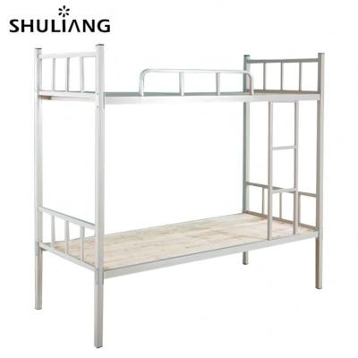 China Double Size Cheap Modern Natural White Platform Queen Dorm Bedroom Student Panel Metal Wood Bunk Beds for sale