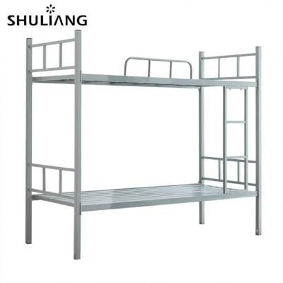 China Modern Cheap Modern Natural Bedroom Dorm Queen Size Double Deck Panel Metal White Wood Bunk Beds for sale