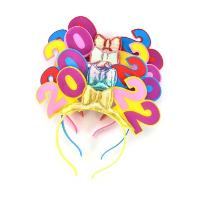 China 2022 New Year Decoration Headwear Christmas Party Decoration Children's Toys New Year's Lighted Headband for sale