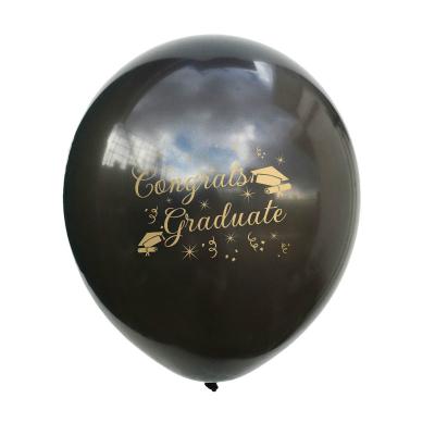 China Happy Gift Toy Amazon Printed Latex Balloon Graduation Hat Bachelor Hat Congratulations Graduation Party Decoration for sale