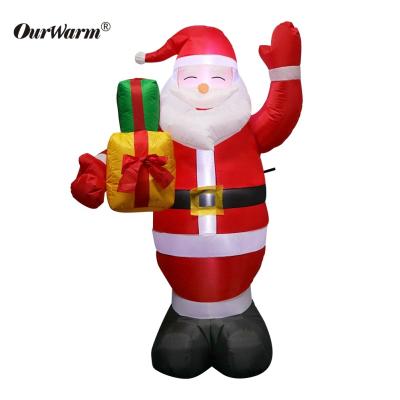 China Outdoor Statue 150cm LED Inflatables Santa Claus For Garden Outdoor Decoration OurWarm Christmas Yard Inflatables for sale