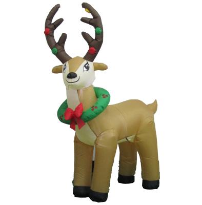 China Children's Christmas toys/yard garden party Ourwarm 6ft stable holiday decoration custom outside Xmas explosion reindeer yard display Airblown for sale