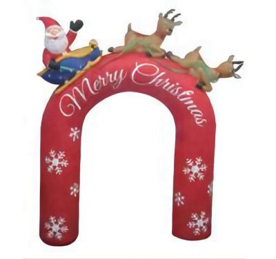 China Ourwarm Custom Children's Christmas Toys/Yard Garden Party Outside Airblown Santa Claus Reindeer Archway Christmas Yard Display Decoration for sale