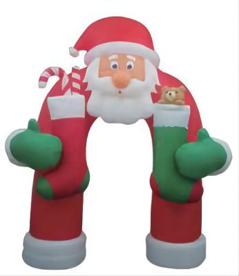 China Children's Christmas Toys / Stable Ornament Ourwarm 12ft Outdoor Yard Reception Outdoor Blow Ups Large Yard Decoration Lead Customs Santa Claus Inflatable Archway for sale