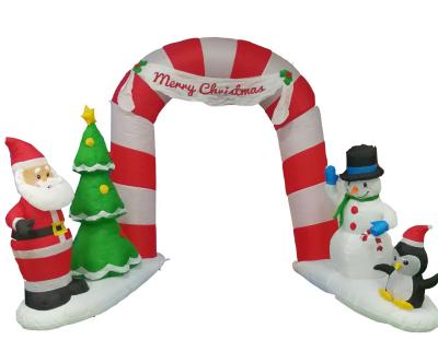 China Kids Christmas Toys / Outdoor Led Arcade Christmas Santa Claus Tree Snowman Yard Display Custom Arch Christmas Ourwarm Inflatable Yard Party for sale