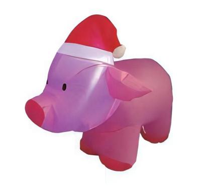 China Children's Christmas Toys/Ourwarm Holiday Decoration Stable Custom Outdoor Yard Reception Outside Pig Blow Up Lawn Yard Decorative Display Airblown for sale