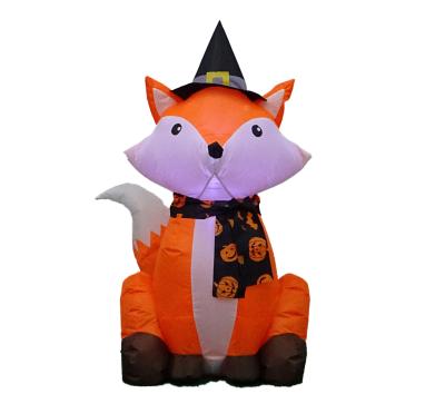 China Ourwarm Holiday Decoration Disposable Eco-friendly Stable Custom/Waterproof Outside Explosion Fox Led Yard Display With Witch Hat for sale