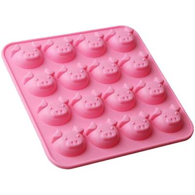 China Viable Little Pig Form DIY Silicone Cake Mold For Cookie Chocolate Candy Mold Kitchen Baking Tool for sale