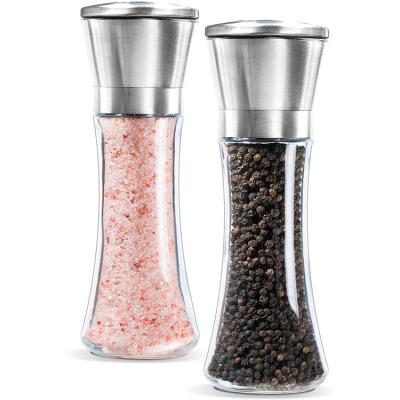 China Sustainable Convenient Using Stainless Steel Salt And Pepper Grinder For Home / Kitchen Salt And Pepper Mill Set for sale