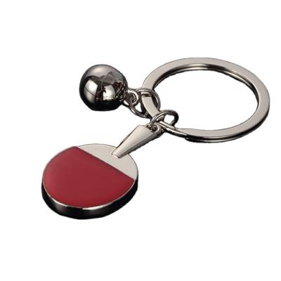 China Bag Key Ring Metal Ping Pong Car Key Chain Key Ring Athletes Gifts For Men Women for sale