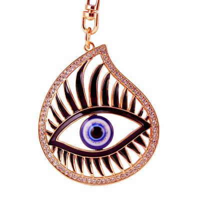 China Trendy Jewelry Amulet Fashion Gift Car Key Chain Blue Eye Key Chain for sale