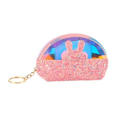 China Multifunctional Coin Clips Small Girl Scale Purse Change Rainbow Student Bags Money Key Chain Transparent Cute Cool Coin Pouch for sale