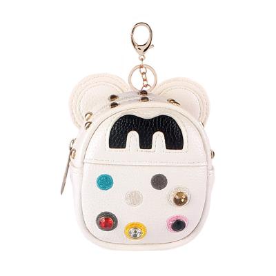 China Multifunctional Wallets Women Coin Purse Ladies Purse Ladies Single Ring Clutch Keychain Thin Key PU Metal Bag Card Holder Leather Key Holder for sale