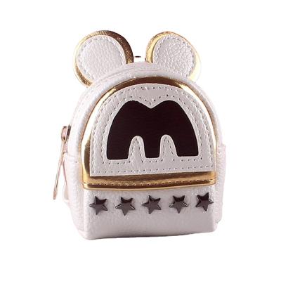 China New Fashion Kawaii Multifunctional Mini Backpack Women Girls Kids PU Coin Pocket Cheap Change Clips Key Chain for sale