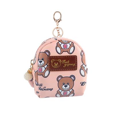 China Multifunctional Cute Bag Shaped Key Chain Coin Purse Mini Backpack Keys Card Keychain Women Girls Purse Pendant Keychain for sale