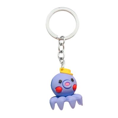 China Popular Octopus Keychains Eco Friendly Octopus Keyring Fashion Animal Keychains for sale