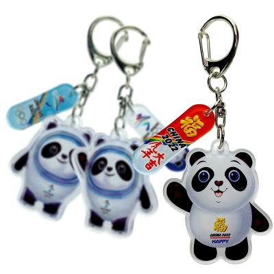 China Cute Acrylic Bag Panda Key Chain Panda For Sport Gift Fashional Souvenir Gifts Lucky Purse Keyring for sale