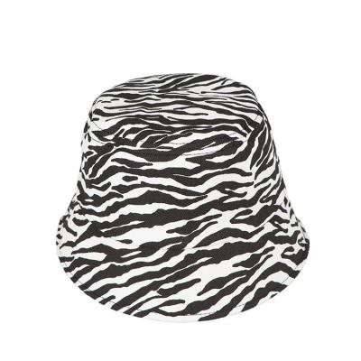 China New Style Women Comfortable Bucket Hat Black Zebra Leopard Pattern Spring Summer Hip Hop Panama Beach White Fisherman Sun Hat for sale