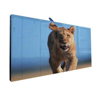 China p3.91 indoor high resolution indoor glass transparent led display curtain window tv screen for store window for sale