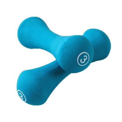 China Home Use Bone Vinyl / Neoprene Dipping Dumbbell Gym Equipment Free Weight Dumbbell Set for sale