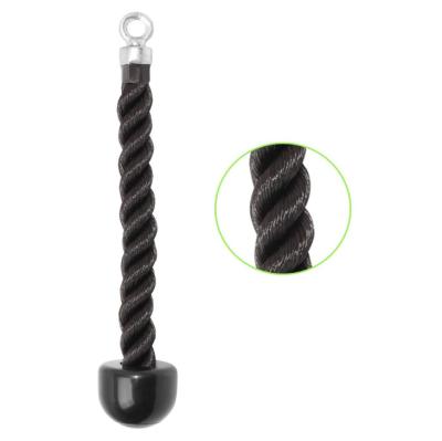 China Universal Manufacturer Single Black Rope Polyester Rope Tricep Rope With One Handle for sale