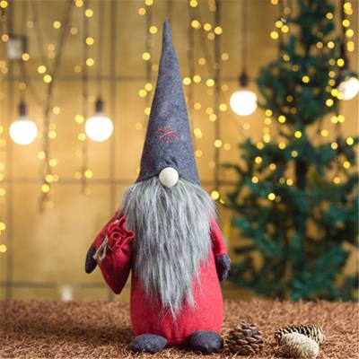 China 100% Handmade Christmas Elf Decorations Ornament Gifts Indoor Christmas Decor Swedish Gnomes Tomte With Long Beard Xmas for sale