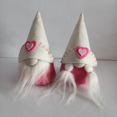 China Europe valentines gnomes felt beautiful valentine decor for sale