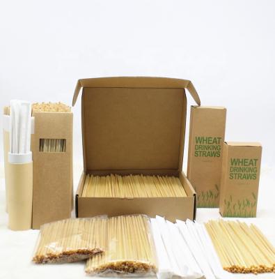 China Amazon Disposable Top Selling 100%natural Eco Wheat Drinking Straw Factory Price Wheat Straw for sale