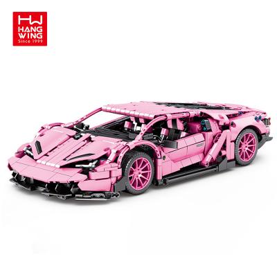 China Electronic Pink Speed ​​Toy Girl Bausteine ​​Building Blocks Electric Remote Color Size Toy Car Set Block for sale