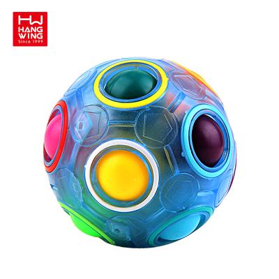 China Spinning Luminous Moving Person Toy Kid Creative Decompression Toys Ball Puzzle Game Decompression Toys 7.5*7*7CM for sale