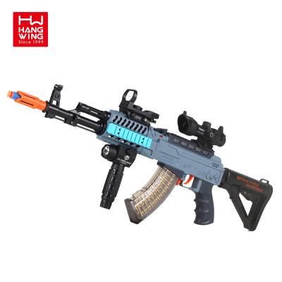 China Kids Electronic Realistic Sound Air Bb Toy Guns Light Up Boys Toys Electric Machine Gun for sale