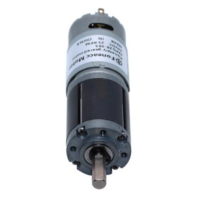 China Non-waterproof High Torque Low Rpm Pg28-395 12v Planetary Gear Motors With Planetary Gearbox 28mm Low Noise Pure Metal D Shape Shaft Gearbox for sale