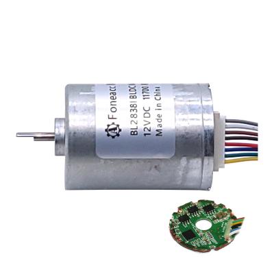 China Totally Enclosed Brushless Motor Bl2838 12v 24v DC For Fan 4000rpm High Torque Small Bldc Motor for sale