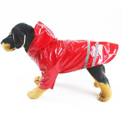 China Puppy Hooded Rain Stocked Poncho Jacket Waterproof Dog Raincoats For Small Dogs With Reflective Branding for sale