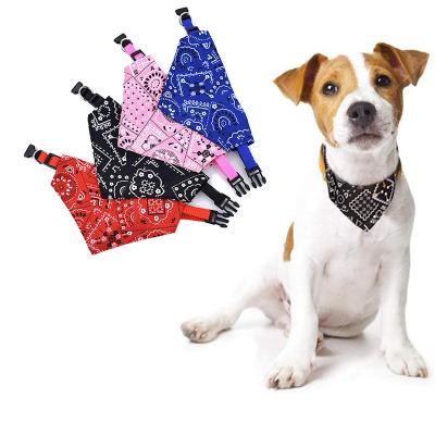 China Triangle Pet Bandana Puppy Scarf Stocked Collar With Adjustable Buckle for sale