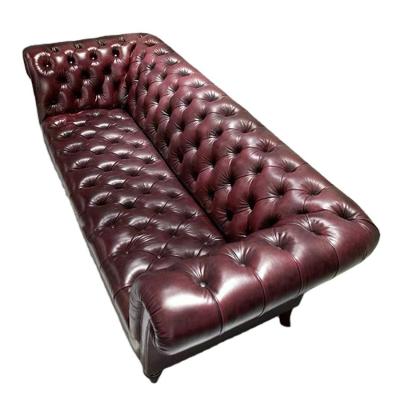 China Modern Italian Style Chesterfield Recliner Couches Living Room Furniture Genuine Leather Sectional Sofa Set For Living Room for sale