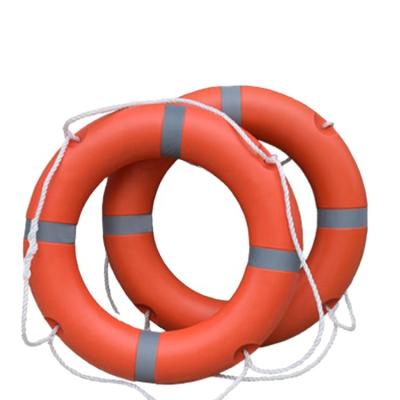 China Marine Life Saving Hot Sale 2.5kg Marine Orange Life Buoy Plastic Ring Recuse Beacon Rescue Ring for sale